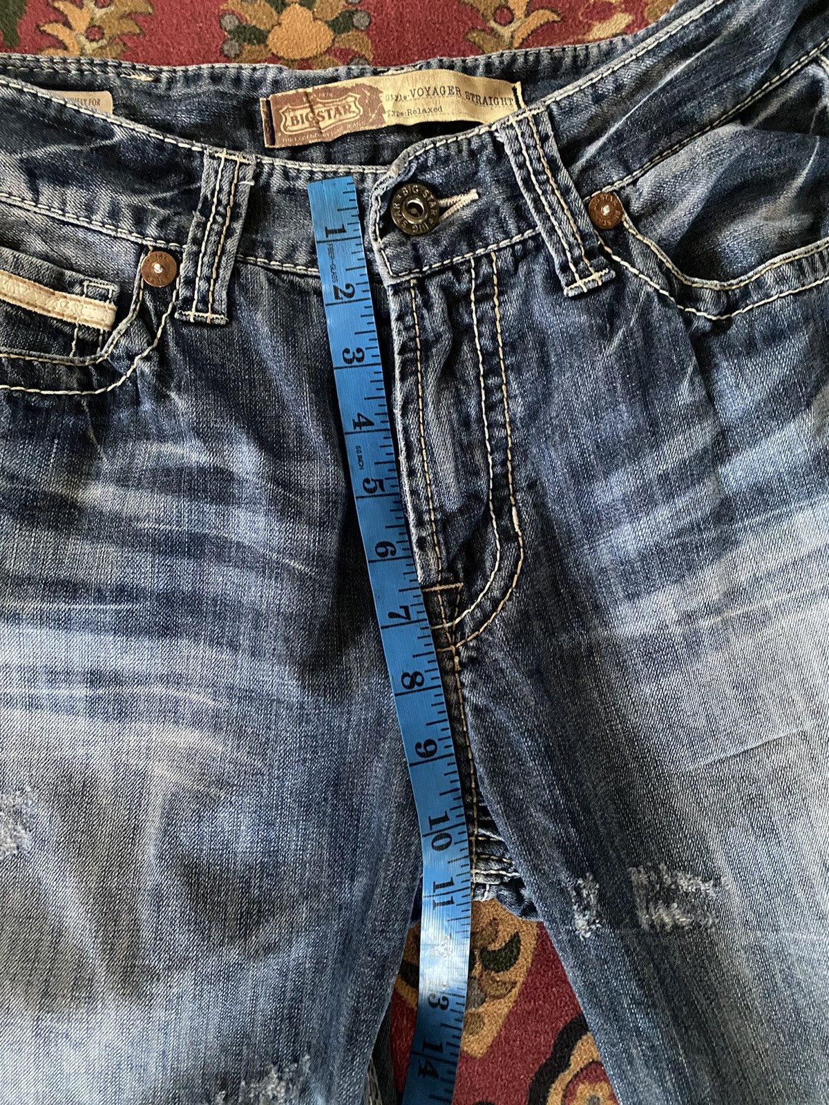 Affliction × Big Star × Vintage Vintage Big Star Distressed Bootcut Denim Size US 33 - 15 Thumbnail