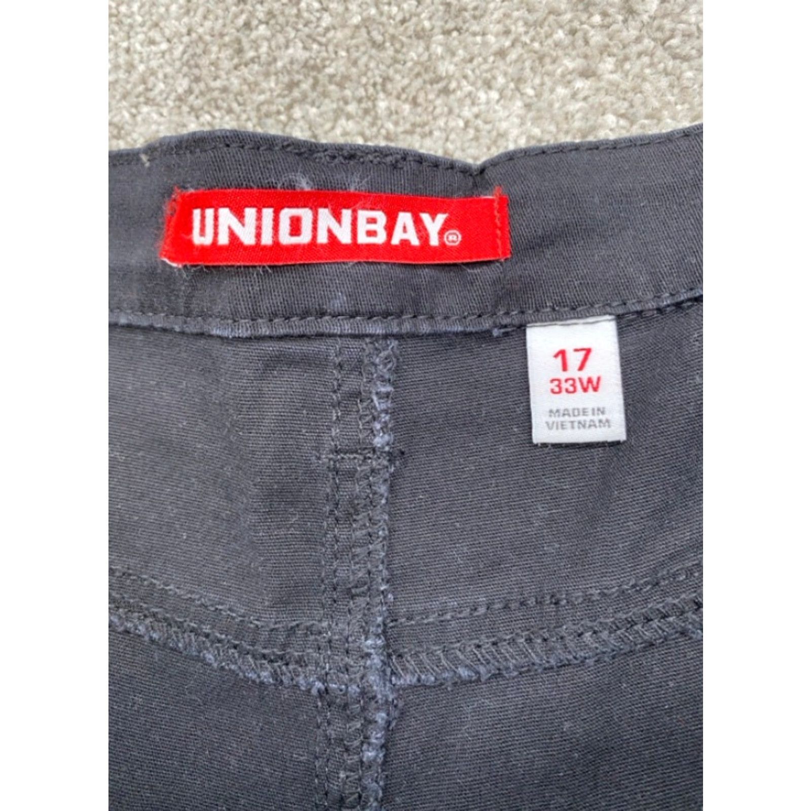 Vintage VINTAGE NWT Unionbay Pants Women's 17 (36x32) Black High Rise Wide Leg Baggy Goth 5116 Size 25" / US 0 / IT 36 - 3 Thumbnail