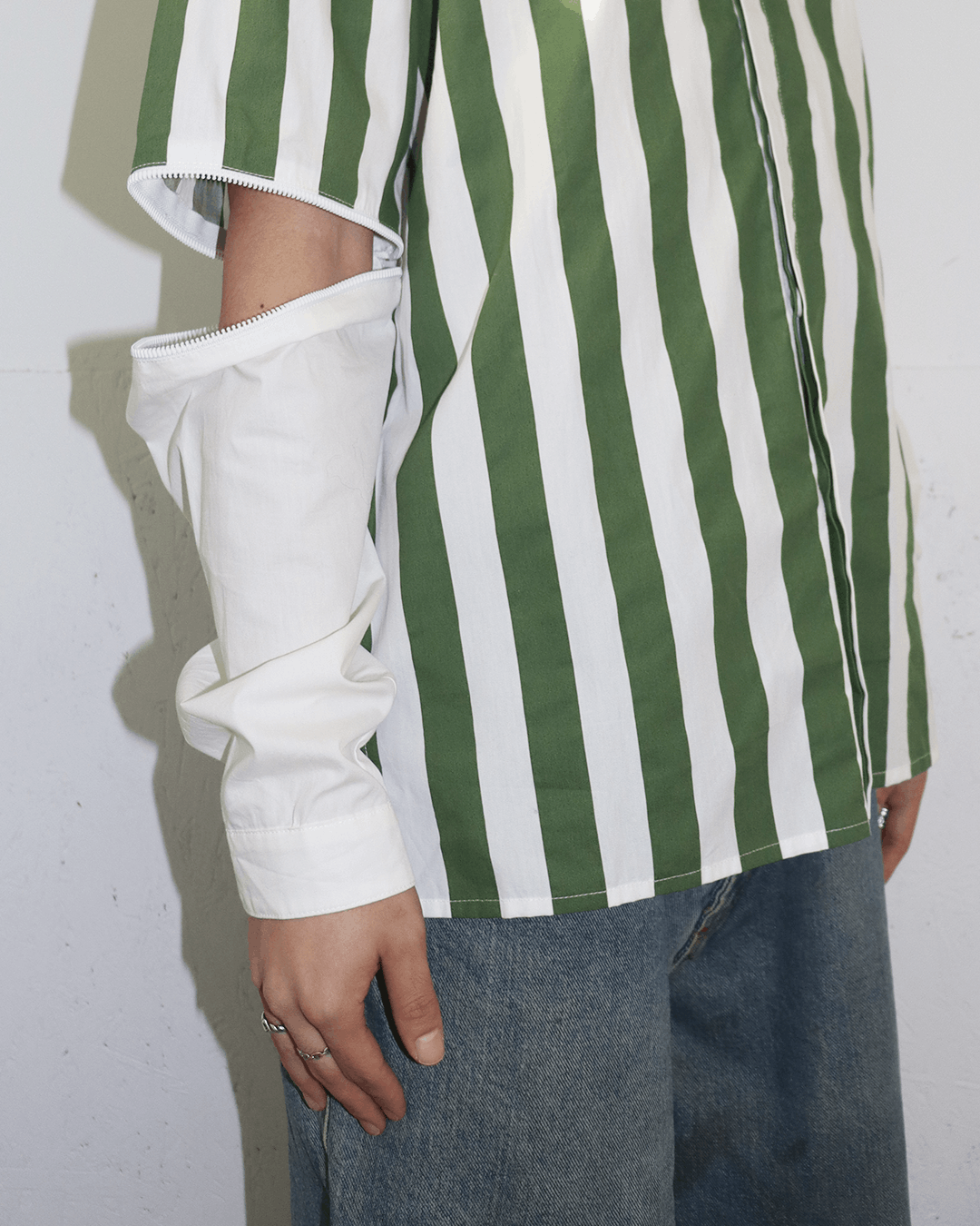 Sunnei Sunnei Detachable Sleeve Stripe Shirt Size US S / EU 44-46 / 1 - 4 Thumbnail