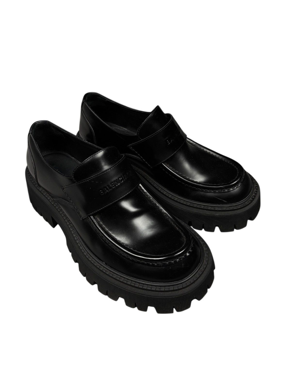 Balenciaga Balenciaga Tractor Loafers Black Leather Size 42 Size US 9 / EU 42 - 1 Thumbnail