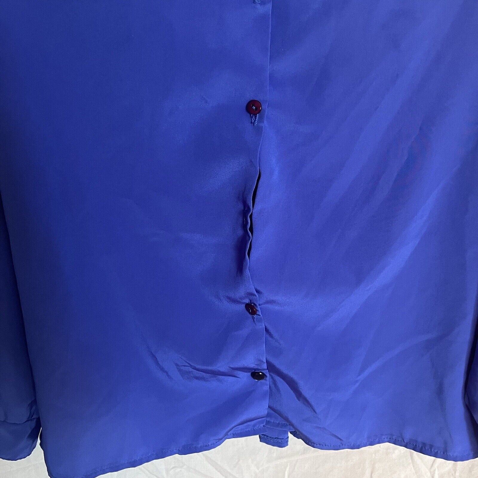 Other City Girl Vintage Button Back Pleated Collared Shirt Size M / US 6-8 / IT 42-44 - 3 Thumbnail