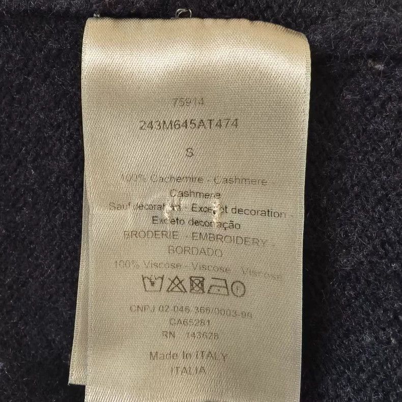 Dior DIOR Logo Embroidered Cashmere Knit Sweater-2505 Size US S / EU 44-46 / 1 - 5 Thumbnail