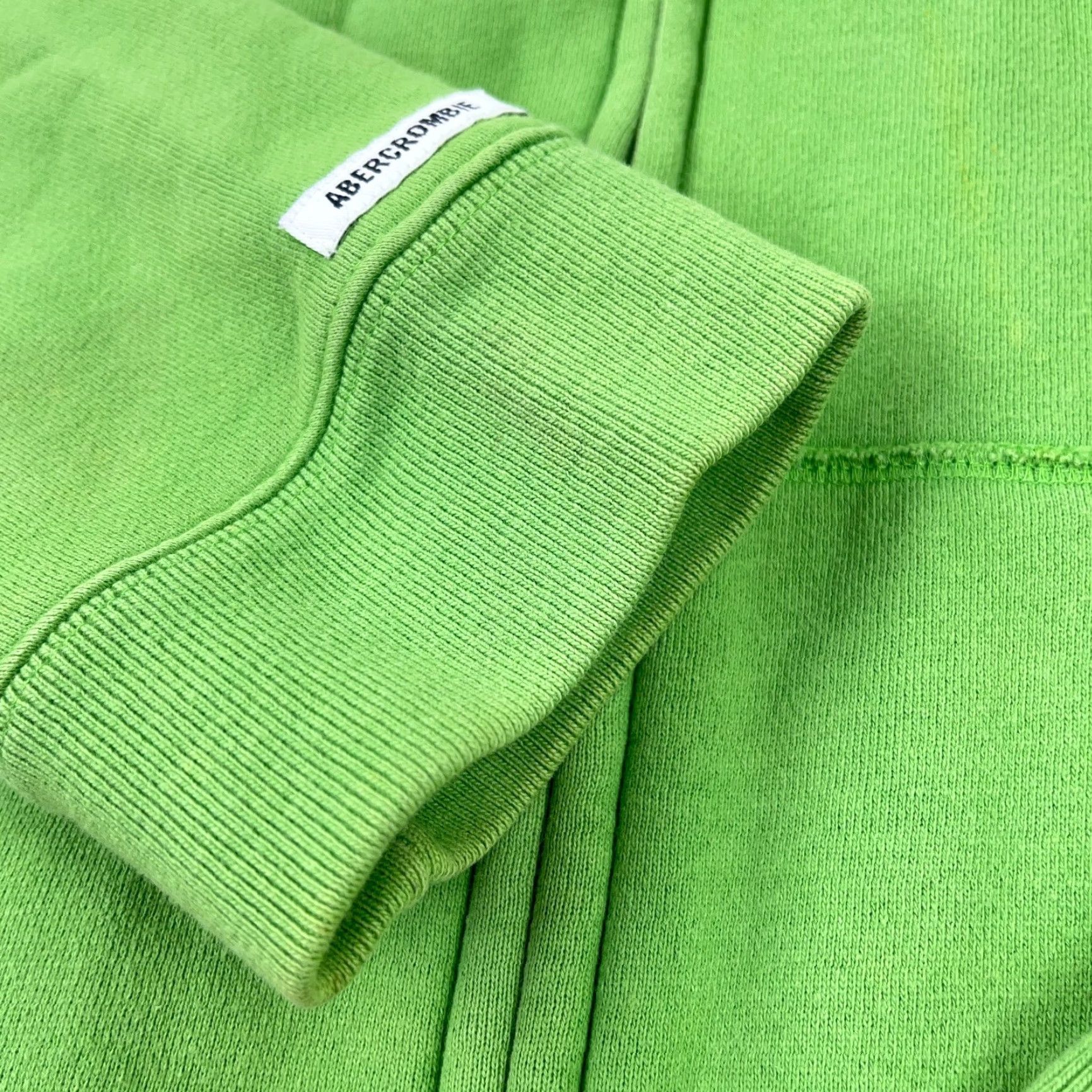 Abercrombie & Fitch VINTAGE Abercrombie & Fitch Hoodie Women Large Lime Green Full Zip Jacket Size L / US 10 / IT 46 - 6 Thumbnail