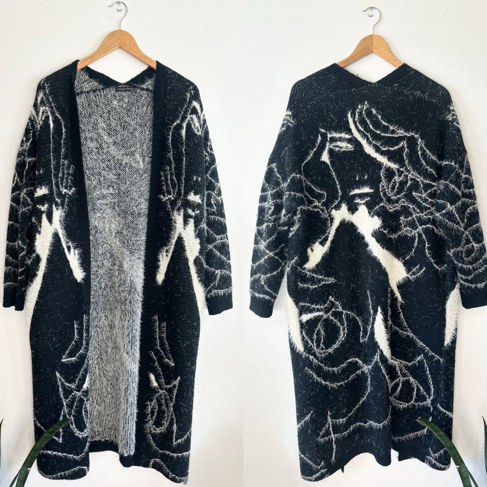 Other Abstract Art to Wear Fuzzy Lagenlook Duster Size XL / US 12-14 / IT 48-50 - 1 Thumbnail