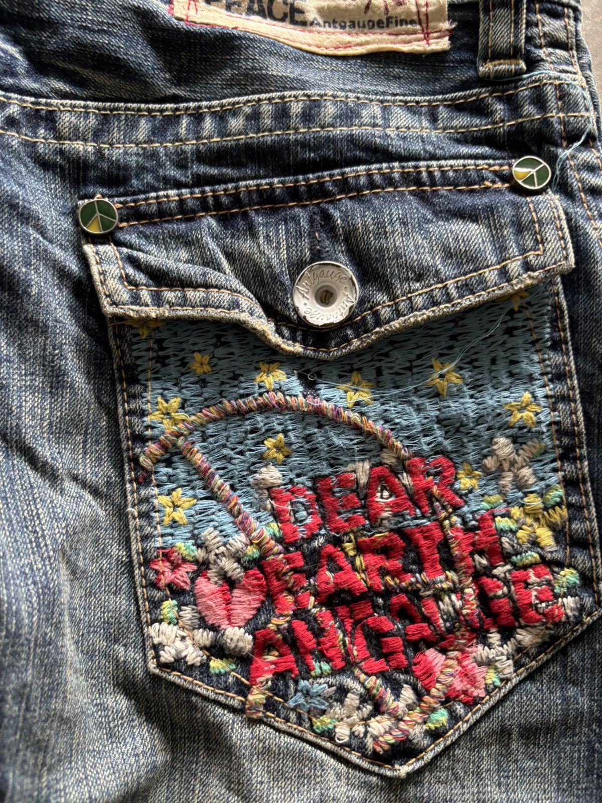 Hysteric Glamour × Japanese Brand twist style antgauge japanese jeans super sick backpocket Size US 31 - 17 Thumbnail