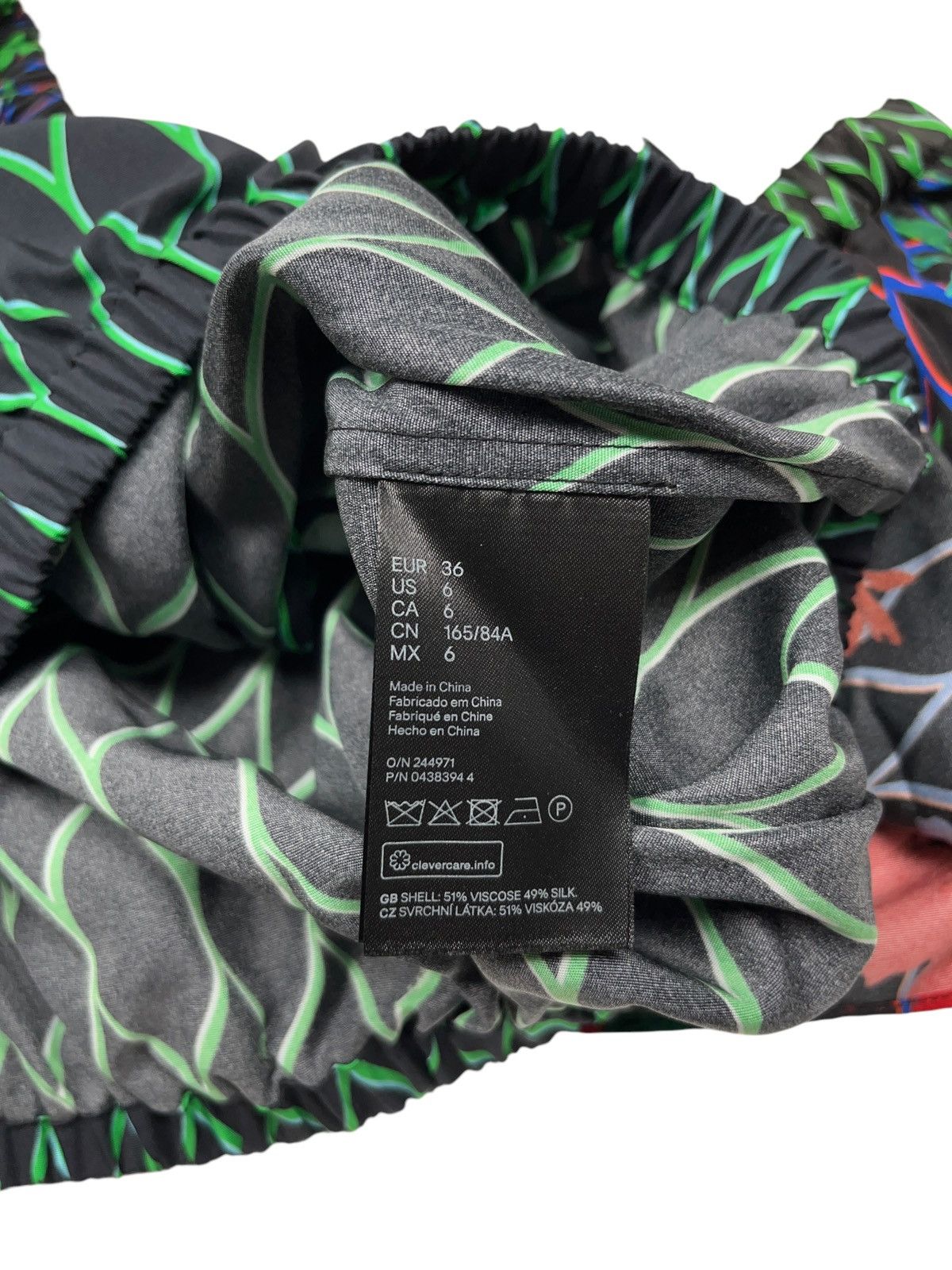 H&M × Kenzo Kenzo x H&M Silk Blend Floral Top Blouse y2k Size M / US 6-8 / IT 42-44 - 5 Thumbnail