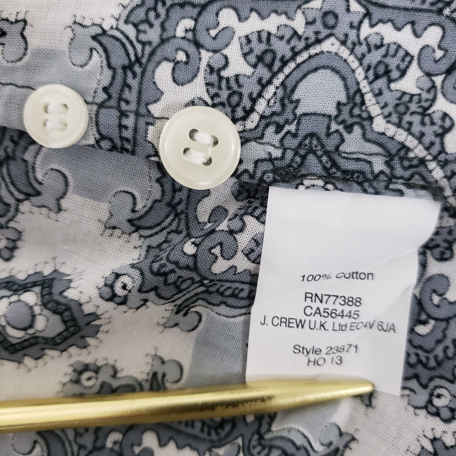 J.Crew J. Crew The Perfect Shirt Button Front Vintage Print S Size S / US 4 / IT 40 - 13 Thumbnail