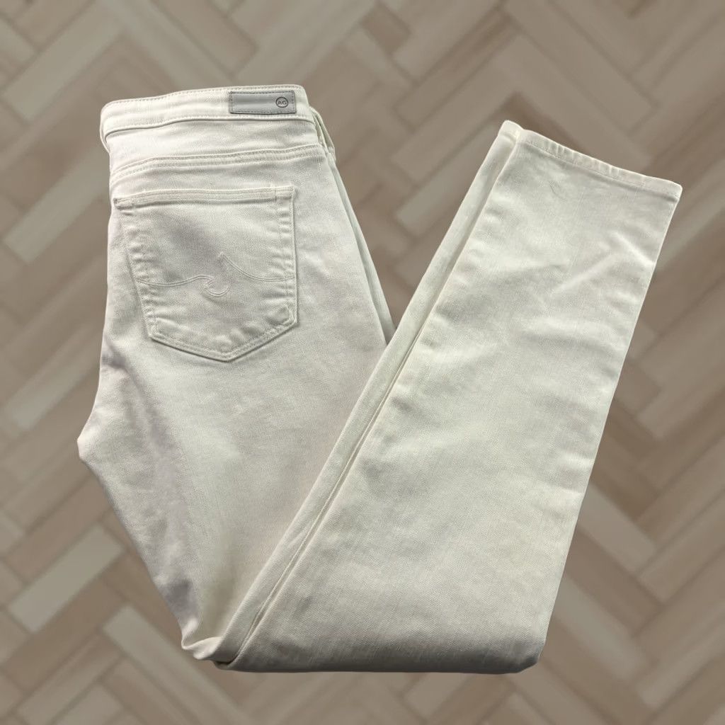 Denime AG Adriano Goldschmied Prima Mid-Rise Cigarette Denim Jeans Women's 28R White Size 28" / US 6 / IT 42 - 1 Thumbnail