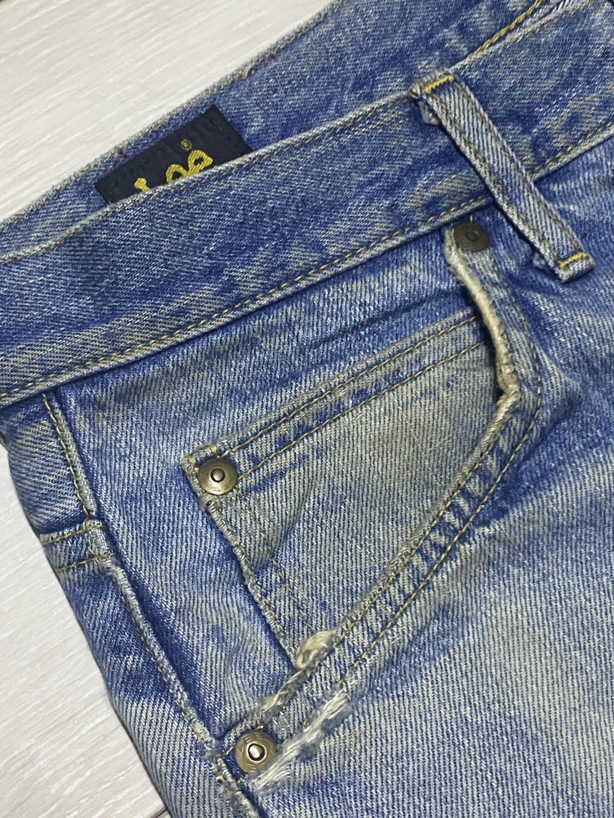Lee × Number (N)ine Vintage Lee Riders Mud Wash Distressed Loose Jeans Size US 32 / EU 48 - 10 Thumbnail