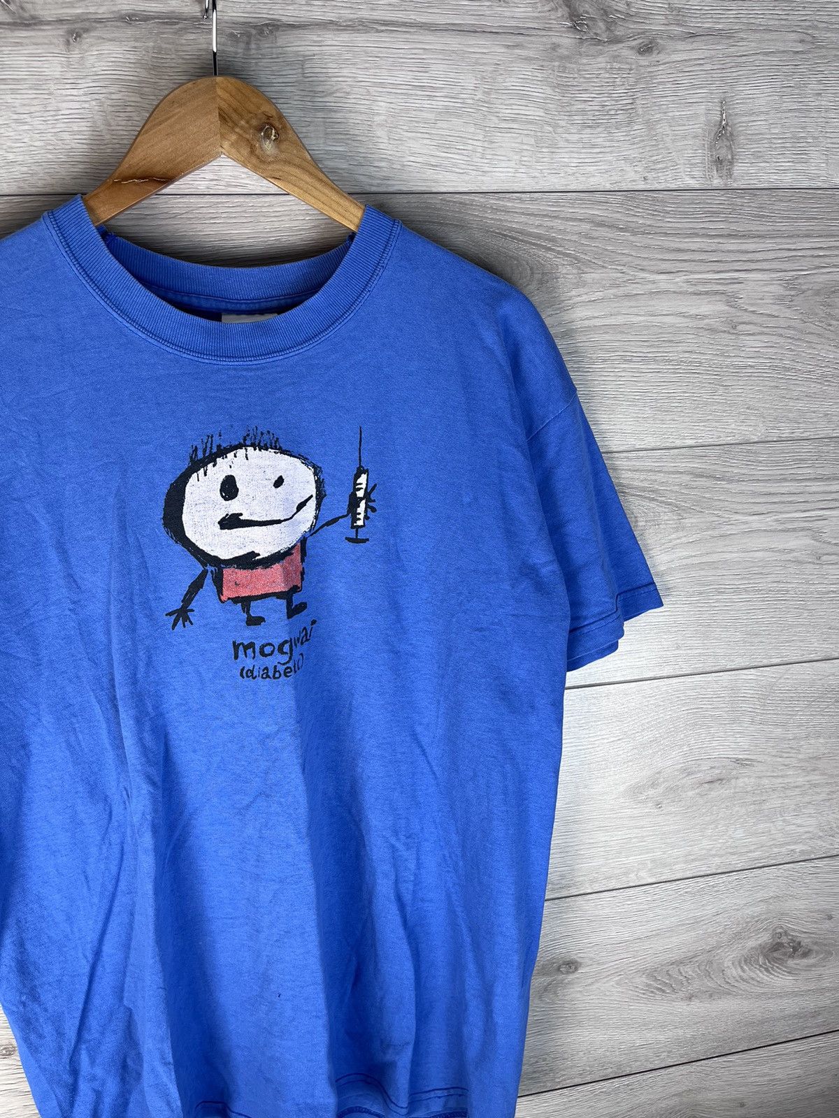 Fruit Of The Loom Vintage men's t-shirt Merch Mogwai diabetic Made in Ireland Size US L / EU 52-54 / 3 - 2 Thumbnail