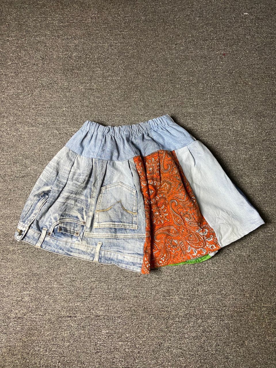 Japanese Brand Japanese Brand Upcycle Patchwork Mini Denim Skirt (167) Size 22" - 1 Thumbnail