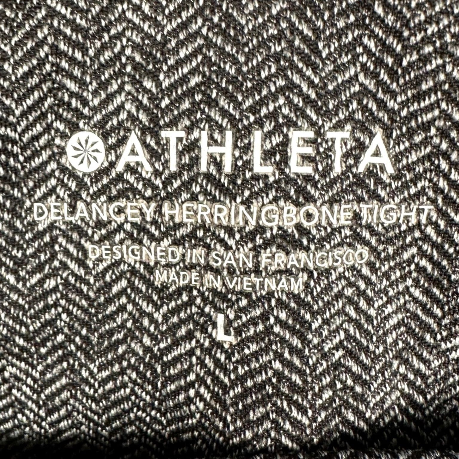 Athleta Athleta Pants Women Large Gray Herringbone Pull On Stretch Textured Slim Everyday Workwear Casual Ankle Womens Size 36" / US 14 / IT 50 - 4 Thumbnail