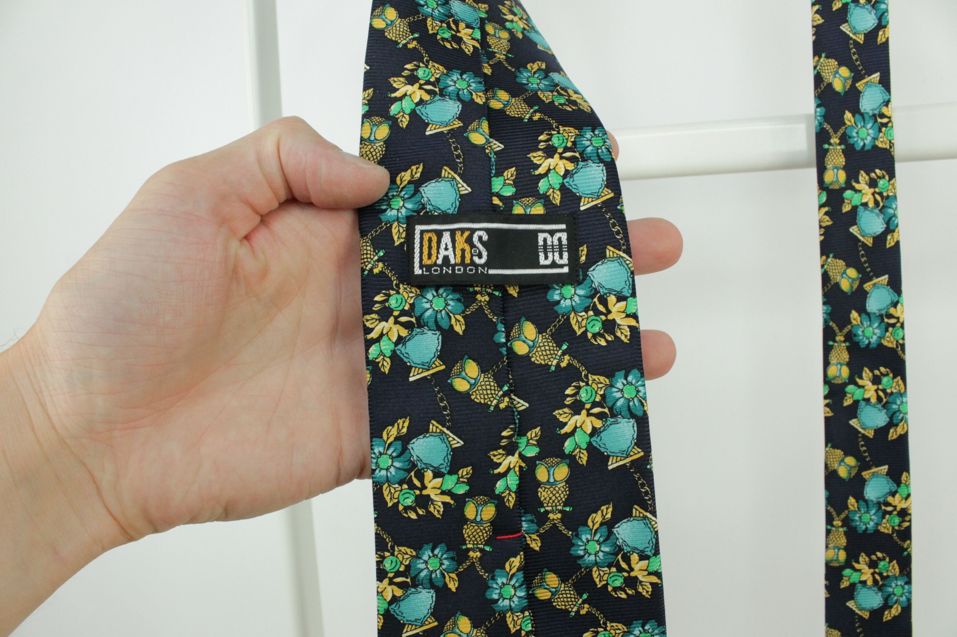 DAKS × Designer Vintage Daks London Beautiful Silk Tie Size ONE SIZE - 3 Thumbnail