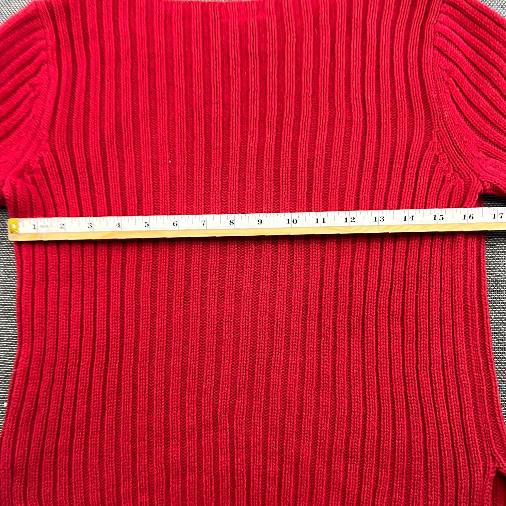 Polo Ralph Lauren Polo Ralph Lauren Sweater Shirt Womens Large Red Knit 100% Cotton Pullover Vintage USA Flag Jumper Size L / US 10 / IT 46 - 7 Thumbnail