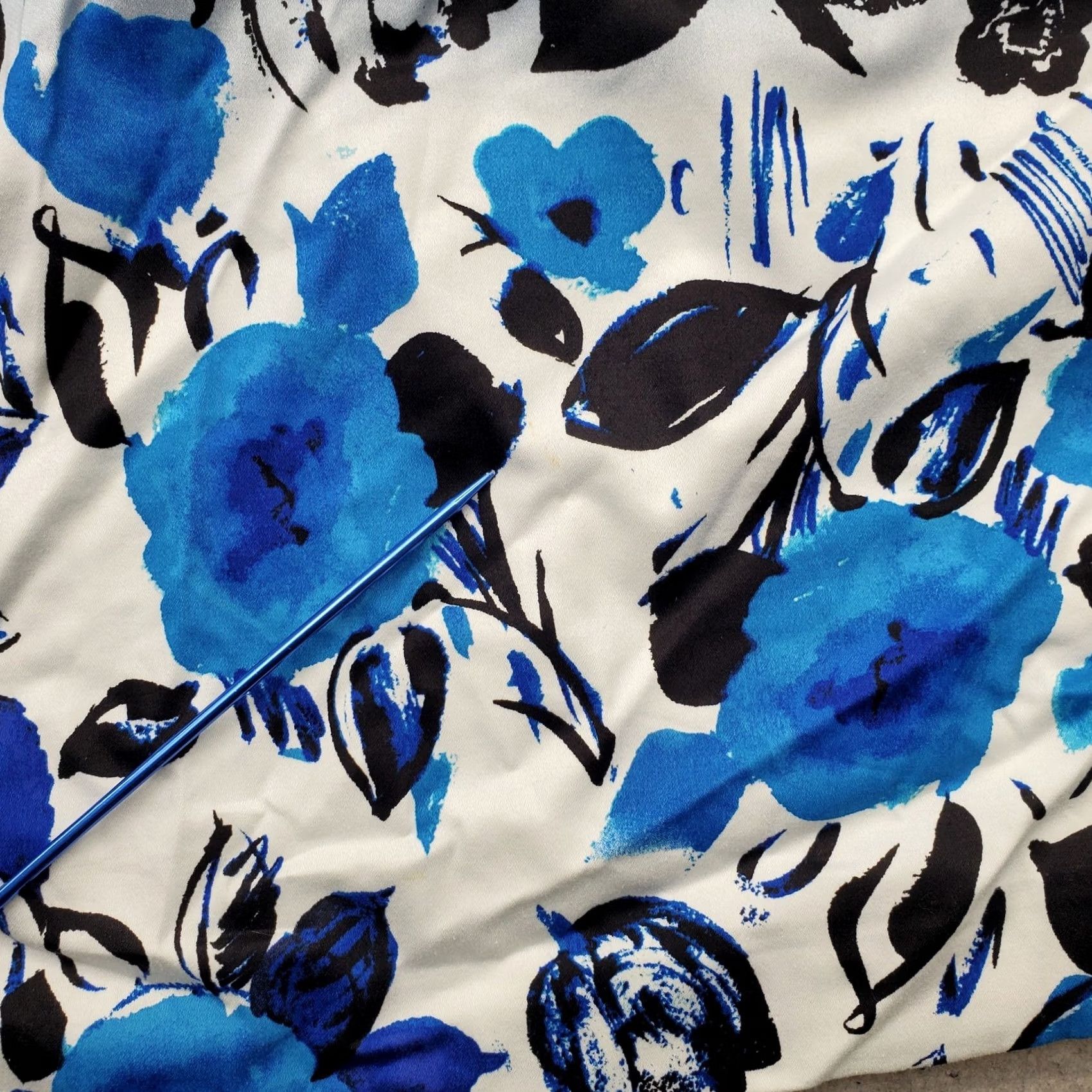 Nine West Nine West Womens 14W Floral Printed Sleeveless Sheath Back Zip Knee Length Shirt Dress Size XL / US 12-14 / IT 48-50 - 3 Thumbnail