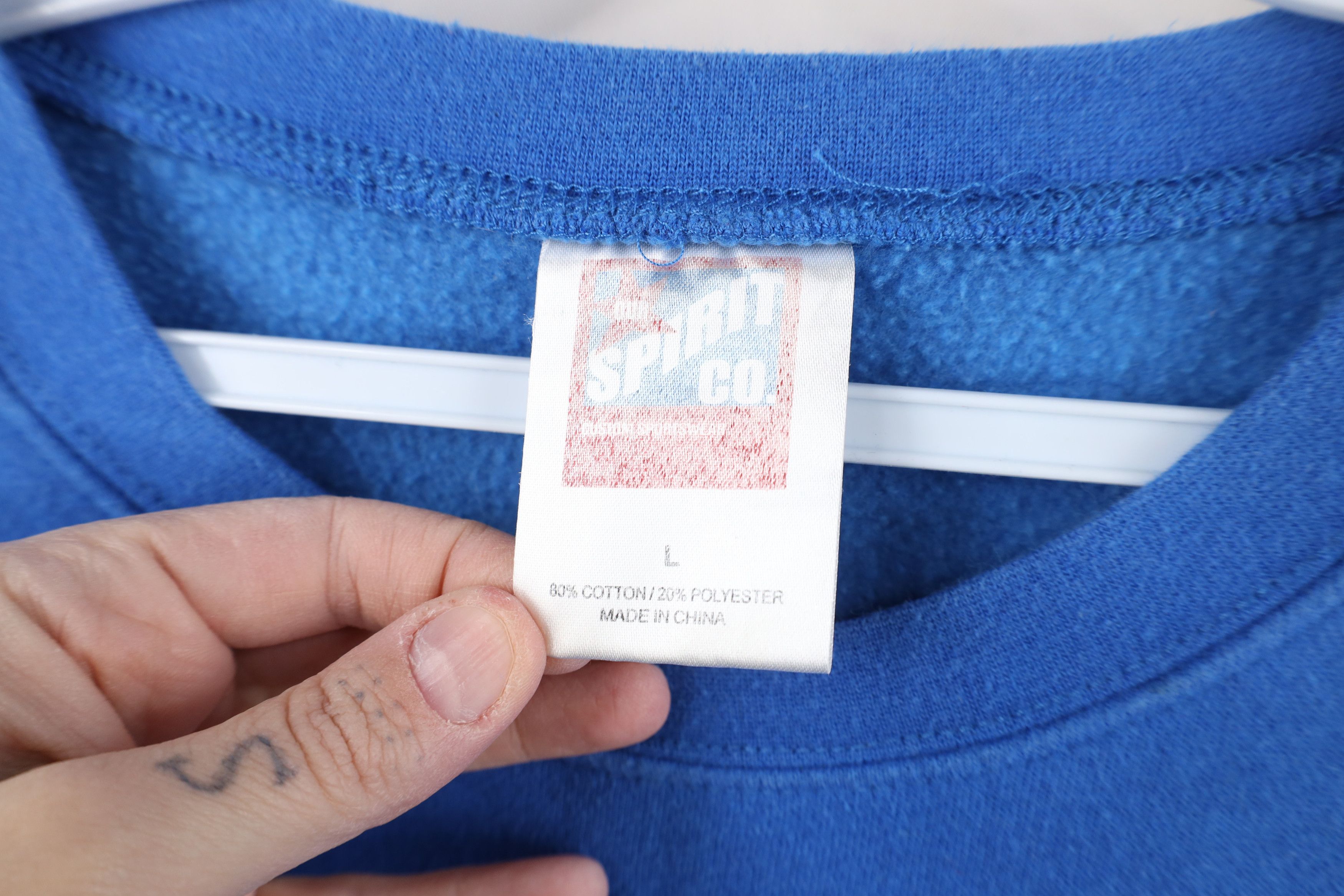Vintage Vintage 90s Streetwear Fit Crewneck Sweatshirt Royal Blue Size L / US 10 / IT 46 - 4 Thumbnail