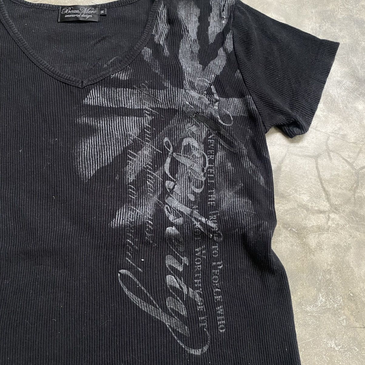 Tornado Mart 2000s Beaumere Imortal Design Vkei Style V Neck Poem T-Shirt Size US M / EU 48-50 / 2 - 8 Thumbnail