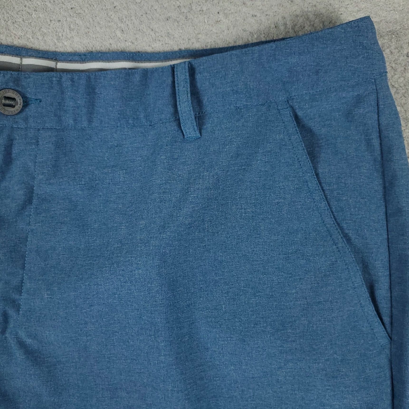 Puma Puma Shorts Mens 40 Blue Chino Flat Front Regular Fit Pocket Logo Shorts Size US 40 / EU 56 - 3 Thumbnail