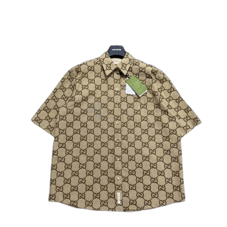 Gucci Double G Print Short Sleeve Shirt-zp