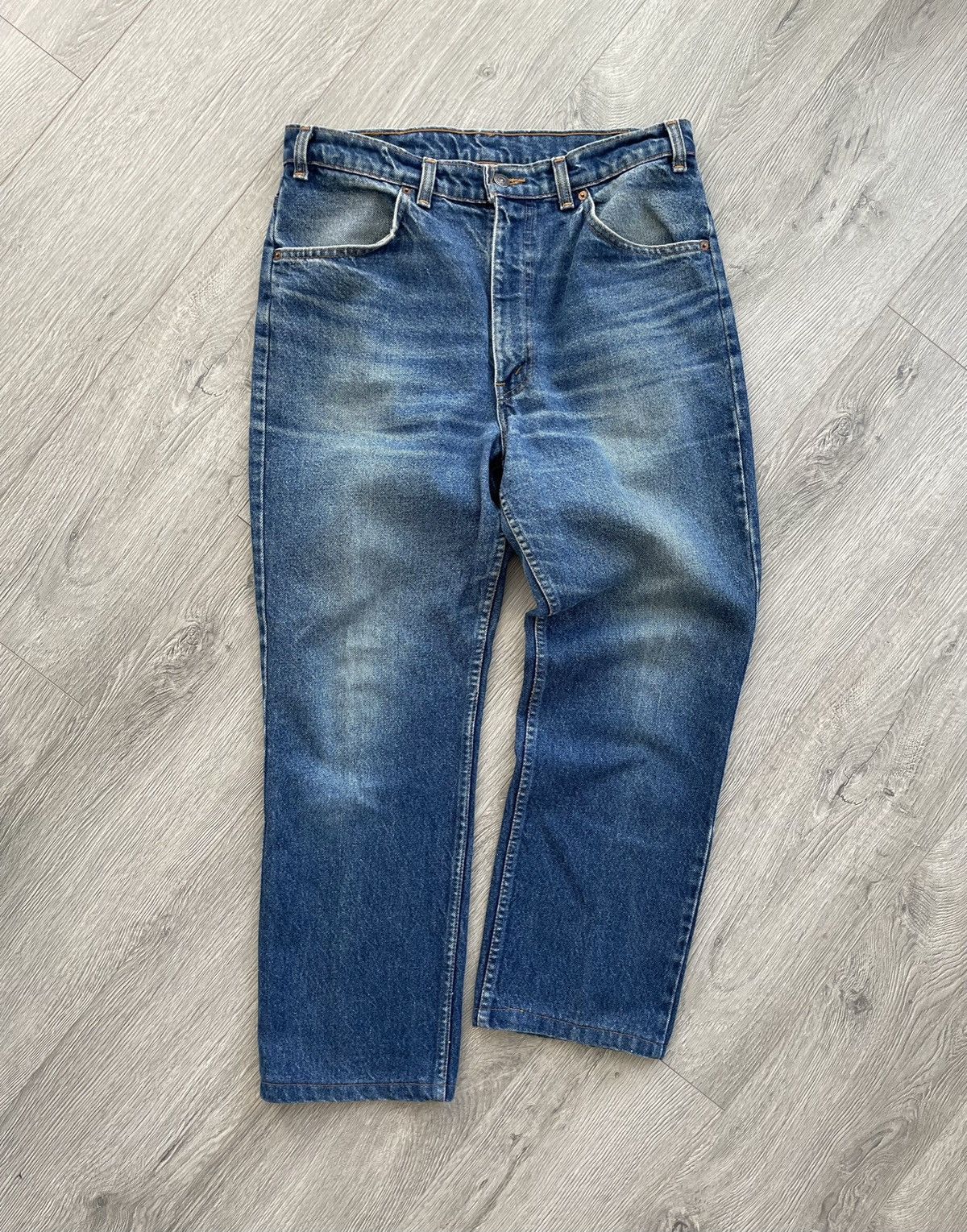 Levi's × Levi's Vintage Clothing × Vintage 🍊 Vintage 80s Levis 619 Orange Tab Light Wash Jeans Straight Size US 32 / EU 48 - 2 Thumbnail