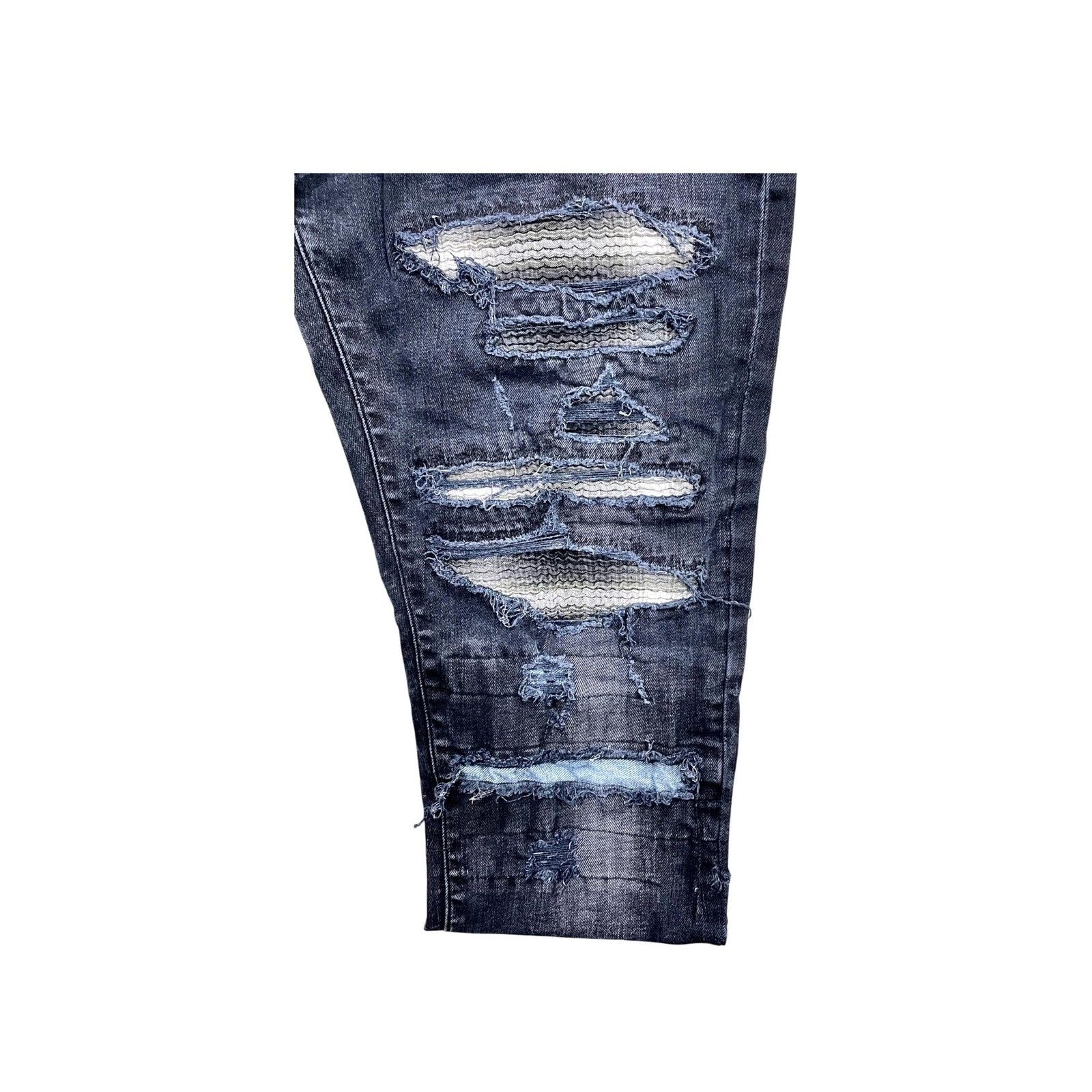Amiri Amiri Plaid Thrasher Patch (Repaired) Black Wash Jeans Size US 38 / EU 54 - 6 Thumbnail
