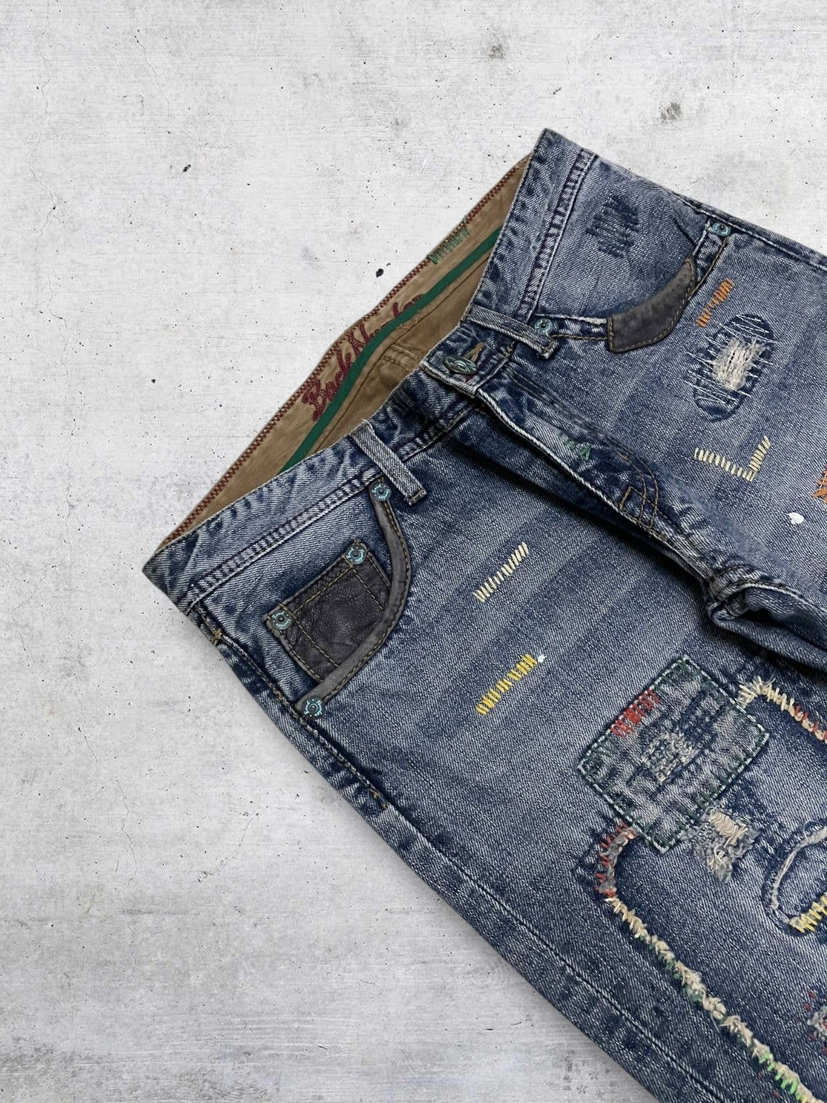 Hysteric Glamour VINTAGE BACK NUMBER JAPAN DESIGNER OG FLARED PATCHWORK DENIM Size US 30 / EU 46 - 9 Thumbnail