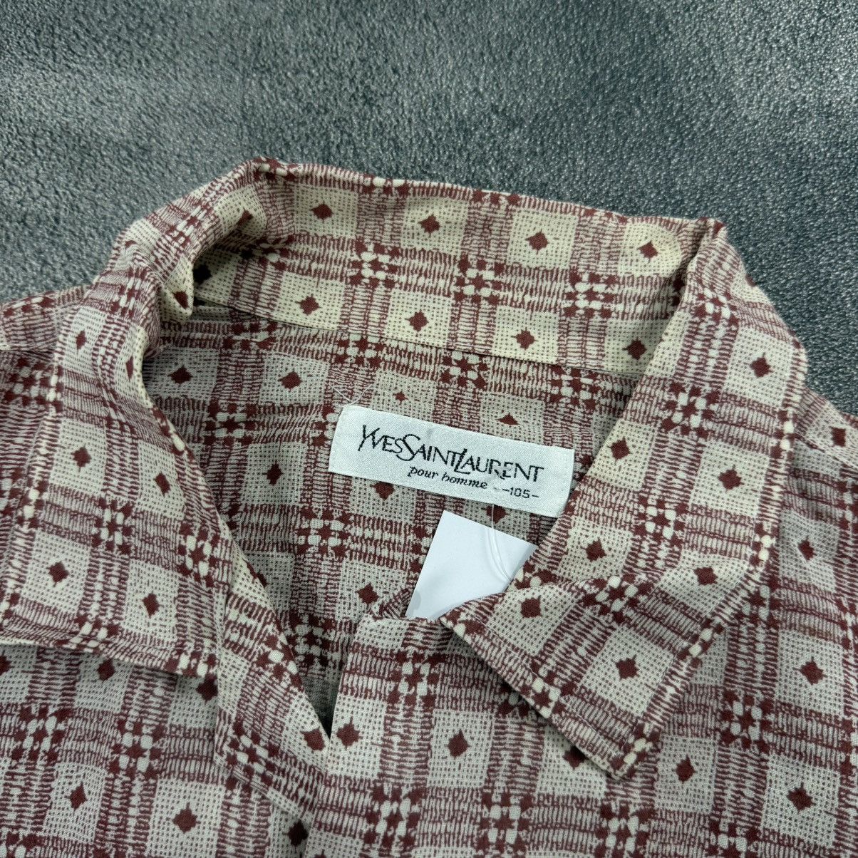 Yves Saint Laurent YVES SAINT LAURENT YSL grid buttonshirt Size US L / EU 52-54 / 3 - 5 Thumbnail