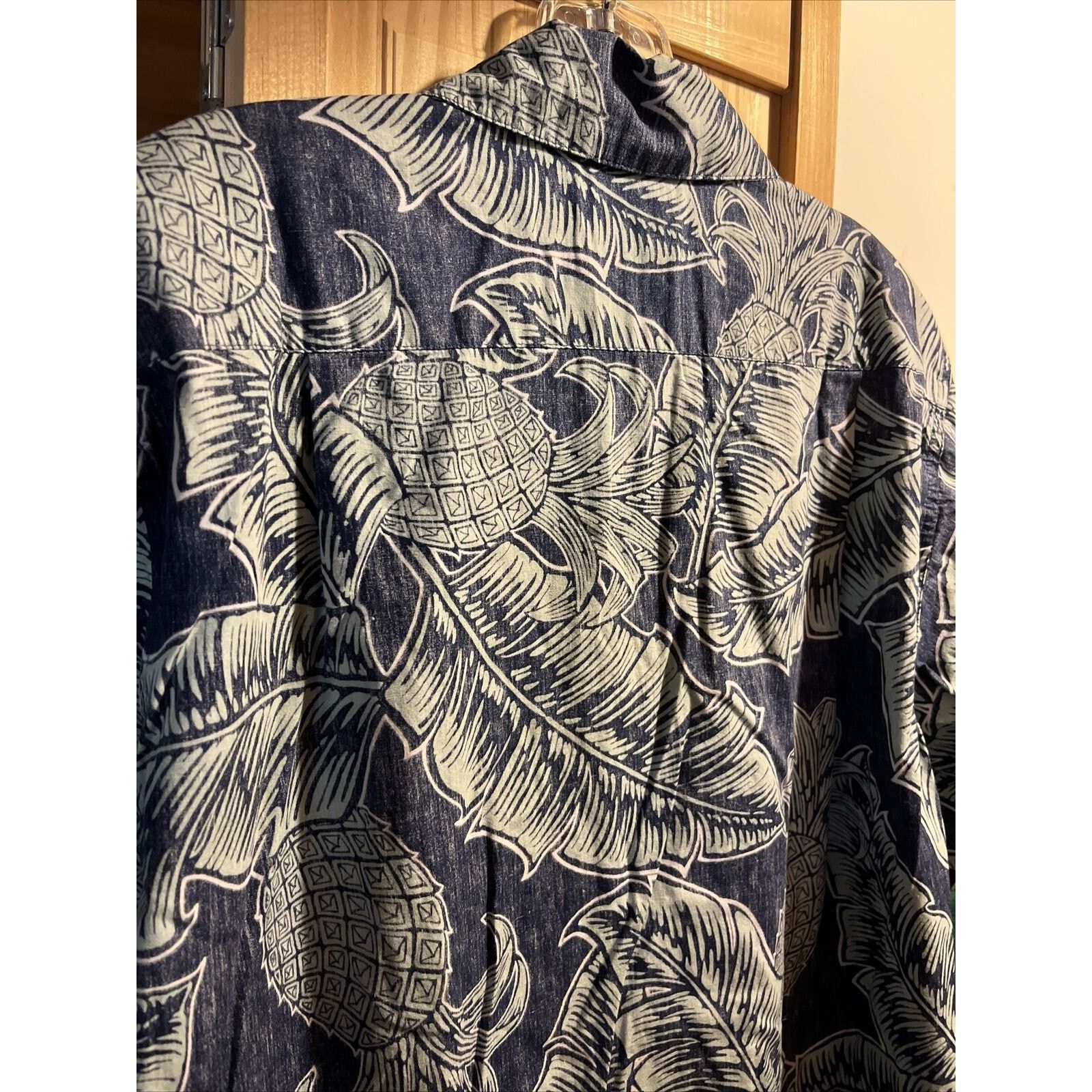 Other Go Barefoot Men’s M Blue Floral SS Cotton Hawaiian Shirt Size US M / EU 48-50 / 2 - 14 Thumbnail