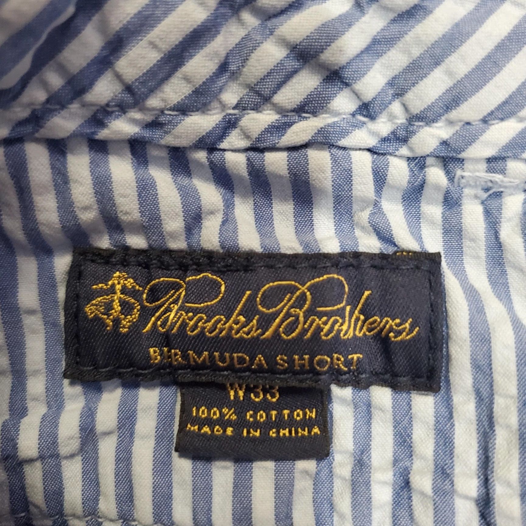 Brooks Brothers Brooks Brothers Bermuda Shorts Mens 33 Blue Cotton Flat Front 10 Inseam Casual Size US 33 - 6 Thumbnail
