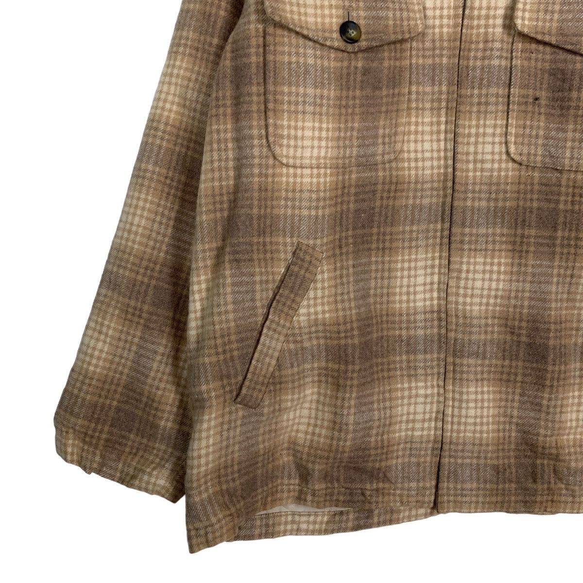 Flannel CREATION CUBE Shadow Plaid Checked Jacket #0024-C2 Size US M / EU 48-50 / 2 - 4 Thumbnail