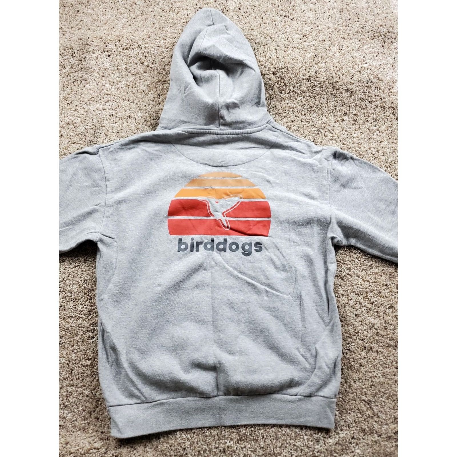 Logo 7 Birddogs Hoodie Mens Medium Gray Pullover Graphic Print Logo Back Print Sweatshirt Size US M / EU 48-50 / 2 - 7 Thumbnail