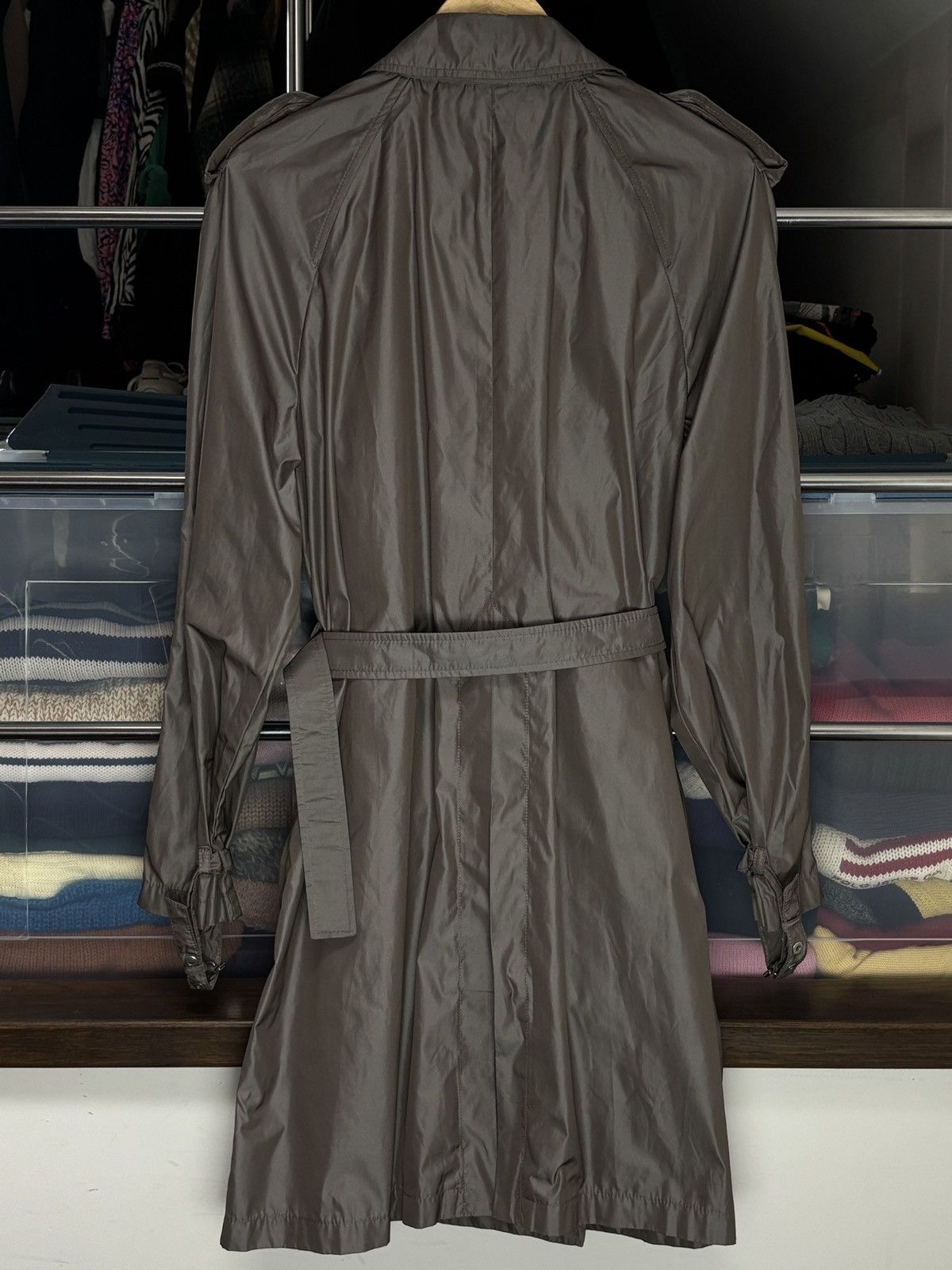 Moncler Vintage Moncler Double Breasted Belted Trench Coat Size L / US 10 / IT 46 - 4 Thumbnail