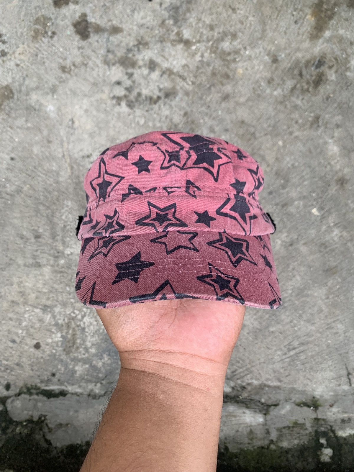 Japanese Brand Pink Star Printed Canvas Ace Cadet Patrol Hat Size ONE SIZE - 2 Thumbnail