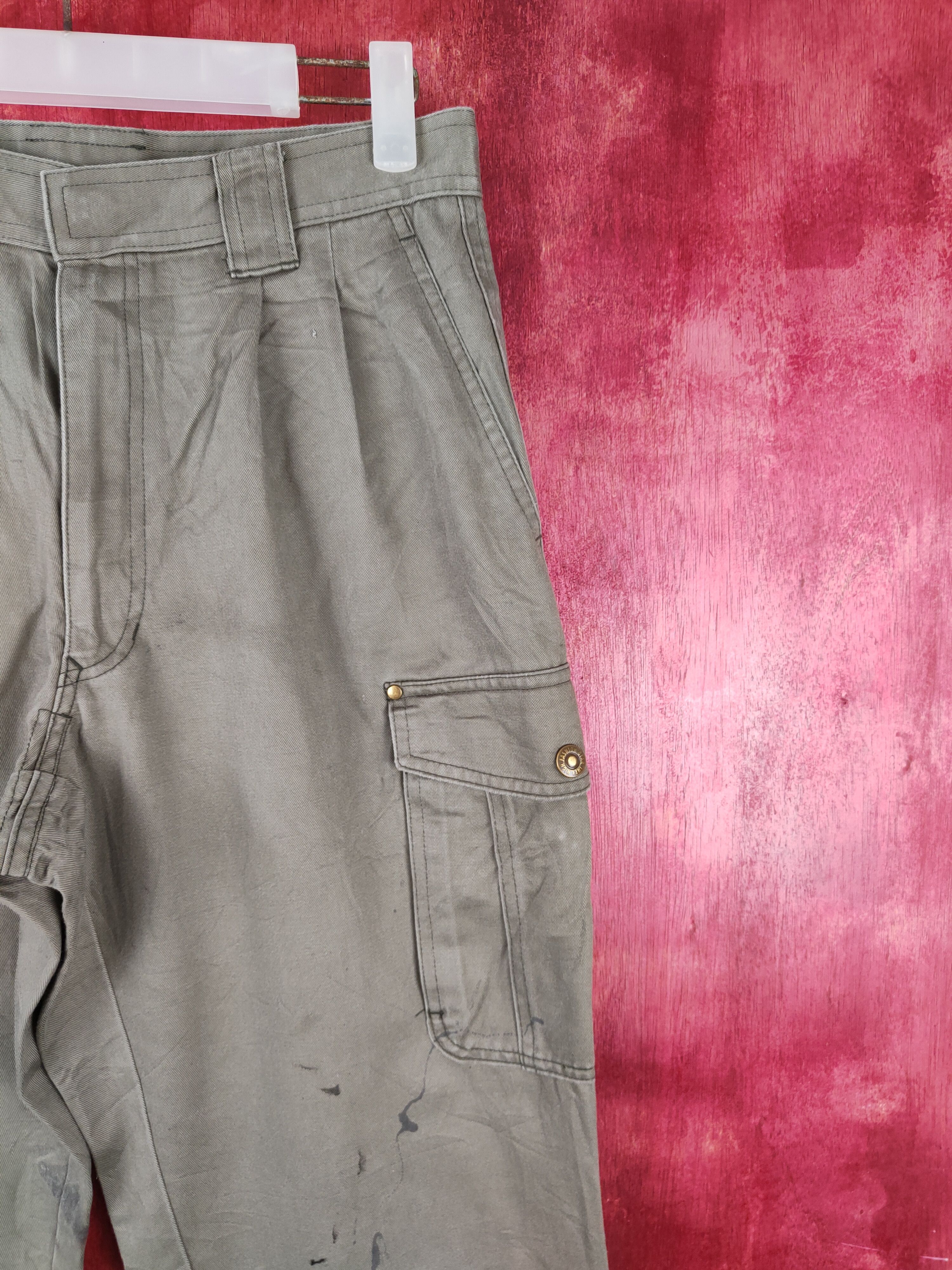 Japanese Brand Ahead Worker Olive Multipocket Tactical Cargo Pants #S1275 Size US 29 - 6 Thumbnail
