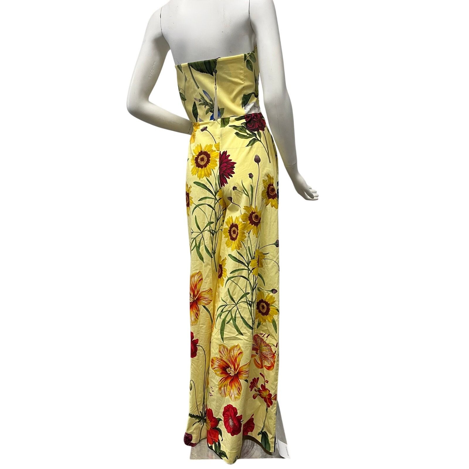 Oscar De La Renta NWT Oscar de la Renta FloralCotton Blend Jumpsuit Size 27" / US 4 / IT 40 - 3 Thumbnail