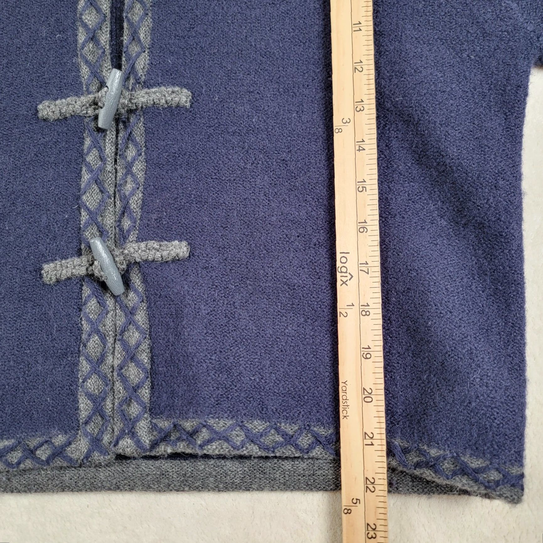 Vintage Christopher & Banks Cardigan 100% Wool Womens M Button Blue Knit V Neck Size M / US 6-8 / IT 42-44 - 6 Thumbnail