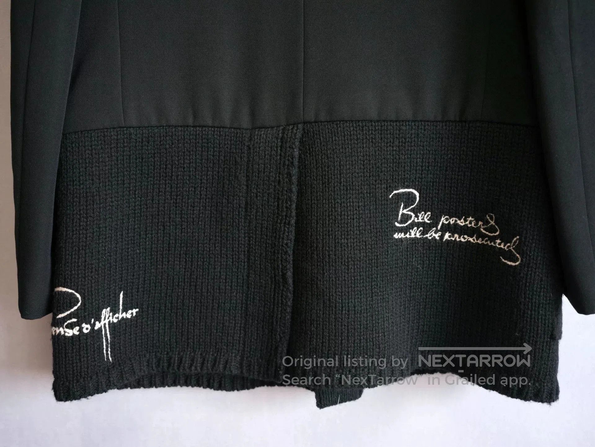 Yohji Yamamoto Yohji Yamamoto 07AW Embroidered Knit Coat. Size US L / EU 52-54 / 3 - 5 Thumbnail