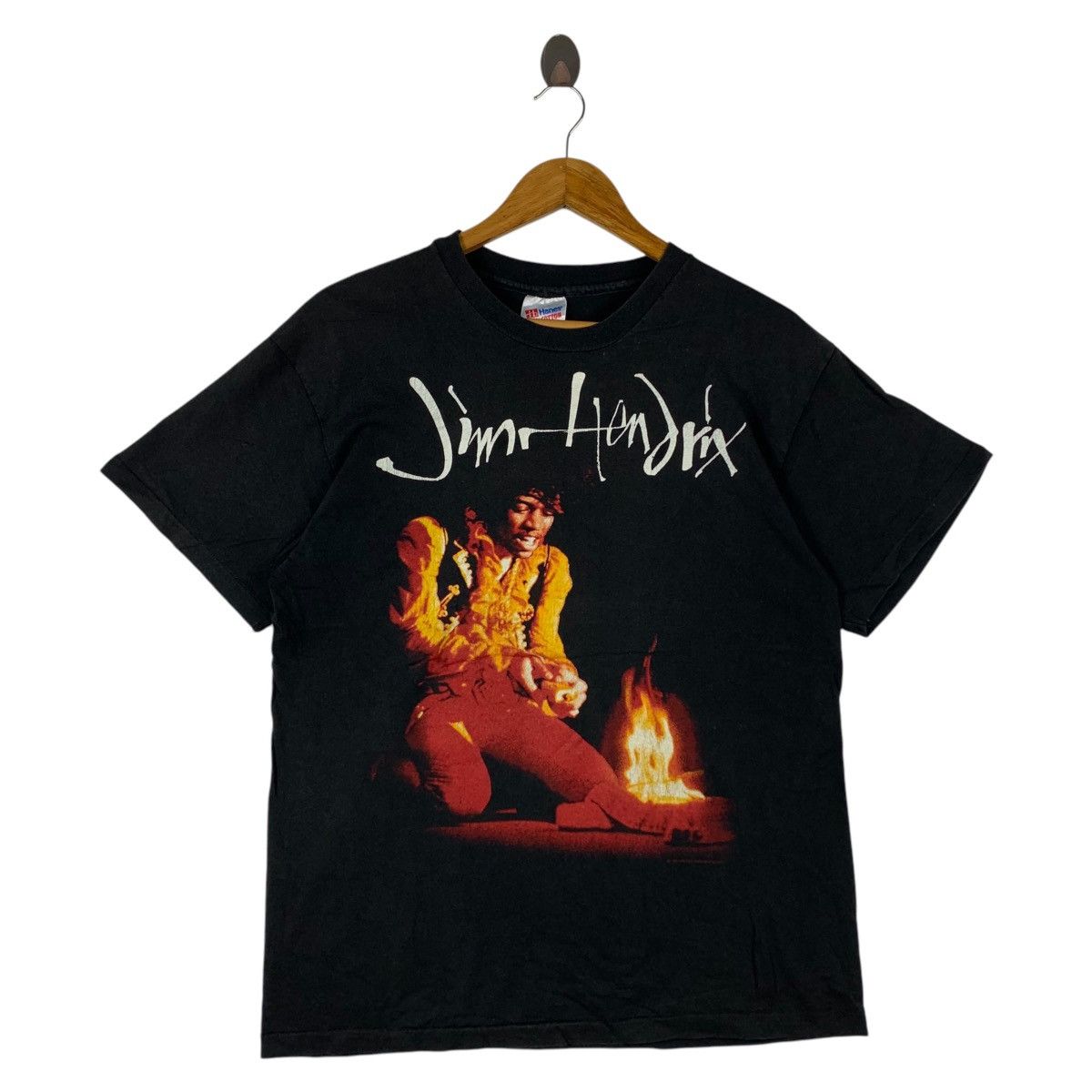 Band Tees Vintage 90s JIMI HENDRIX guitarist printed tee Size US L / EU 52-54 / 3 - 1 Thumbnail