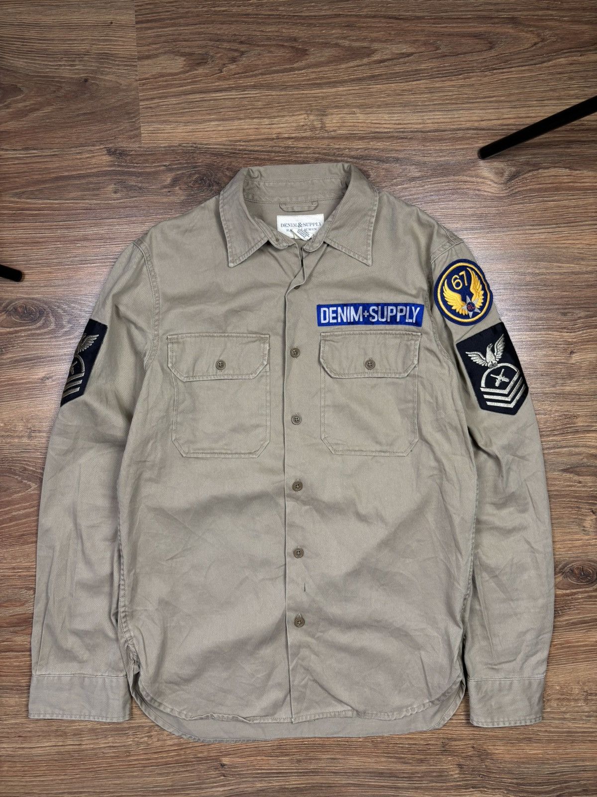 Denim & Supply Ralph Lauren Vintage Ralph Lauren Denim & Supply Patched Military Shirt Size US S / EU 44-46 / 1 - 1 Thumbnail
