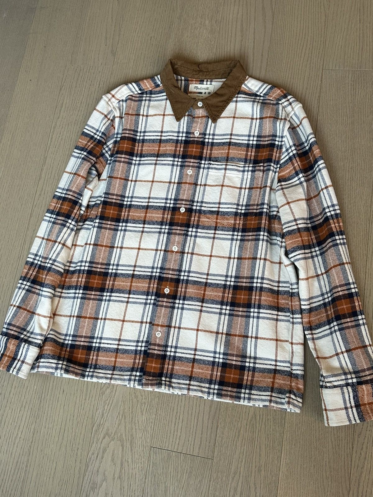 Madewell Contrast Collar Heavy Flannel Shirt Size US M / EU 48-50 / 2 - 1 Thumbnail