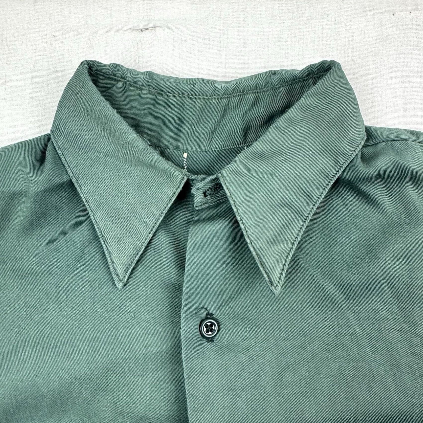 Vintage VINTAGE Button-Up Shirt Adult L Green 70s USA Unbranded Regular Long Sleeve Size US L / EU 52-54 / 3 - 6 Thumbnail