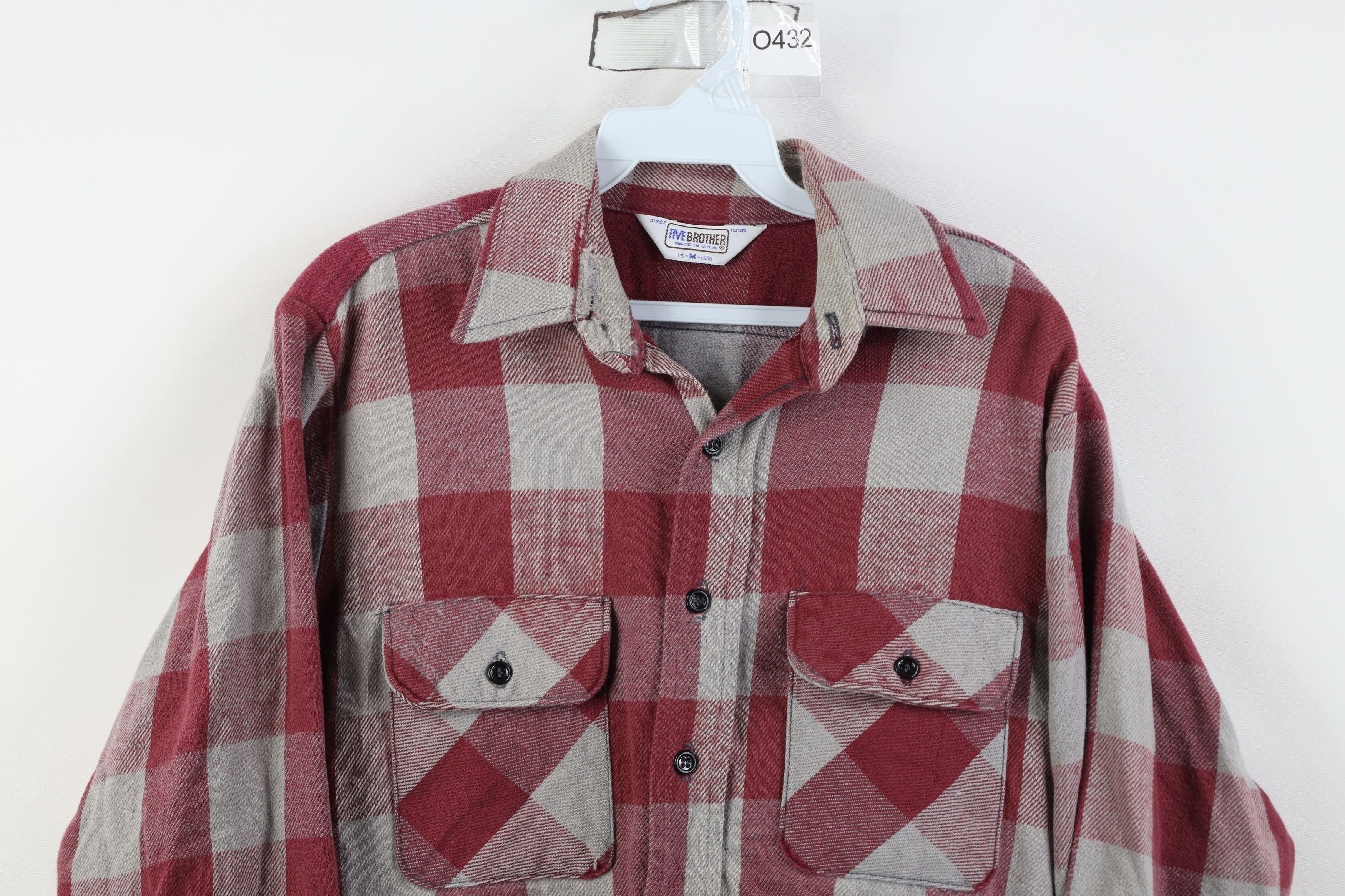 FiveBrother Vintage 70s Five Brother Flannel Button Shirt Plaid USA Size US M / EU 48-50 / 2 - 2 Thumbnail