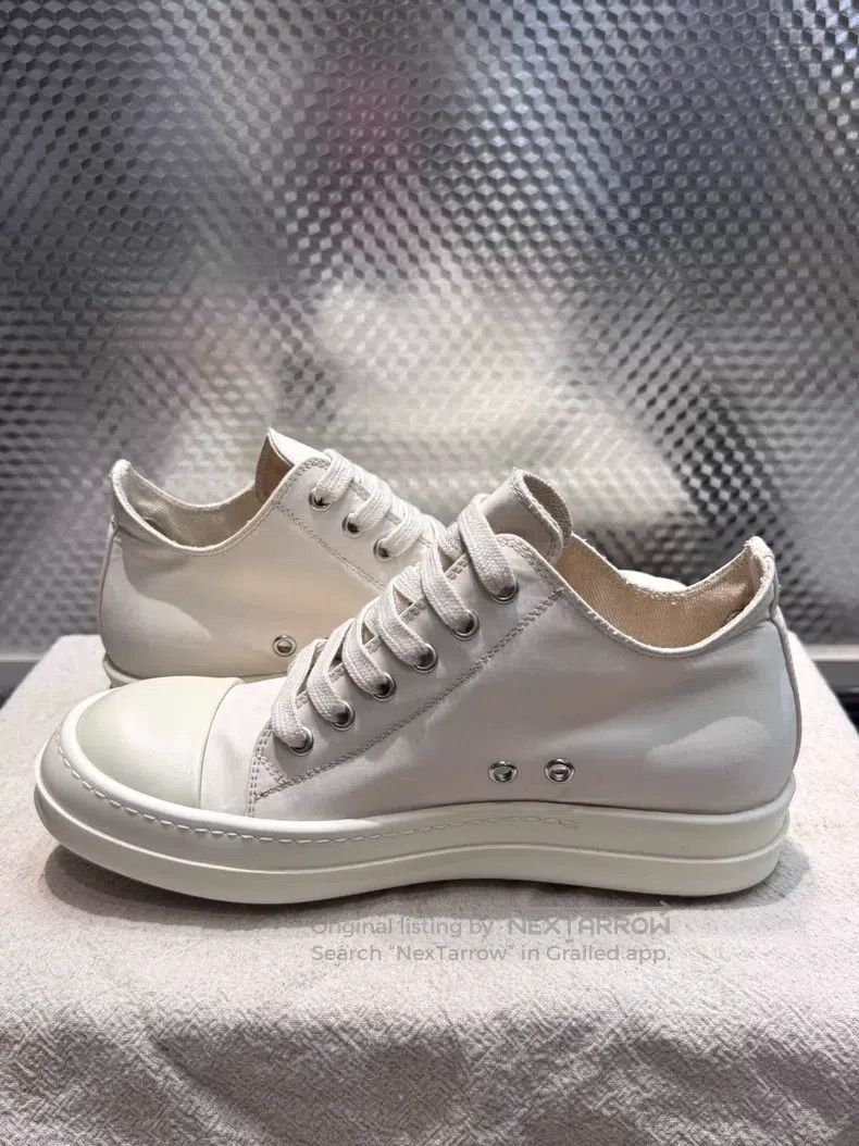 Rick Owens Rick Owens Double-threaded satin canvas pure white Grand C Size US 6.5 / IT 36.5 - 5 Thumbnail