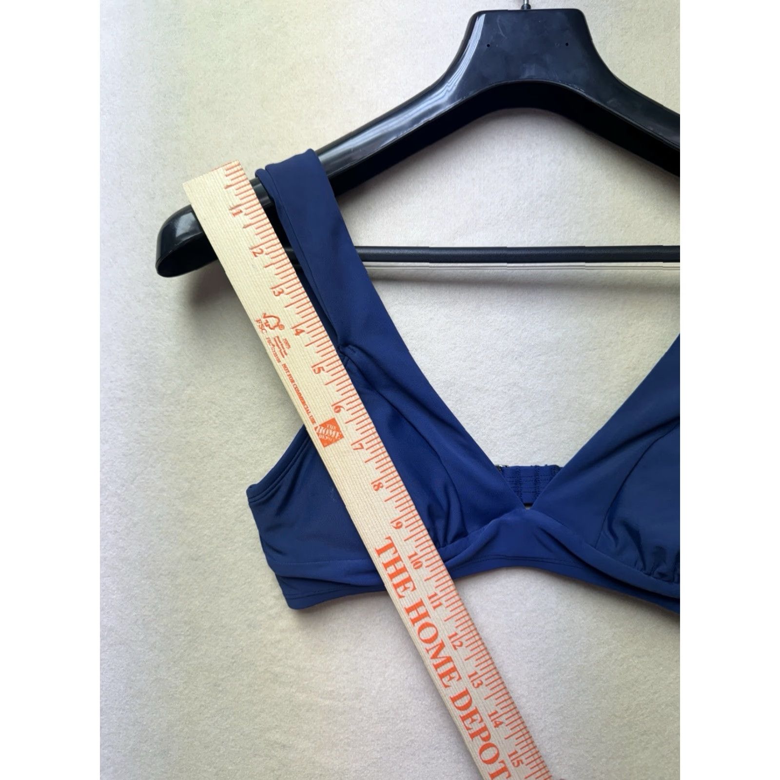 Vintage CUPSHE Bikini Top Navy Blue Striped Halter Push Up Size Small Bathing Suit Women C Cup She Nautical Classic Size S / US 4 / IT 40 - 4 Thumbnail