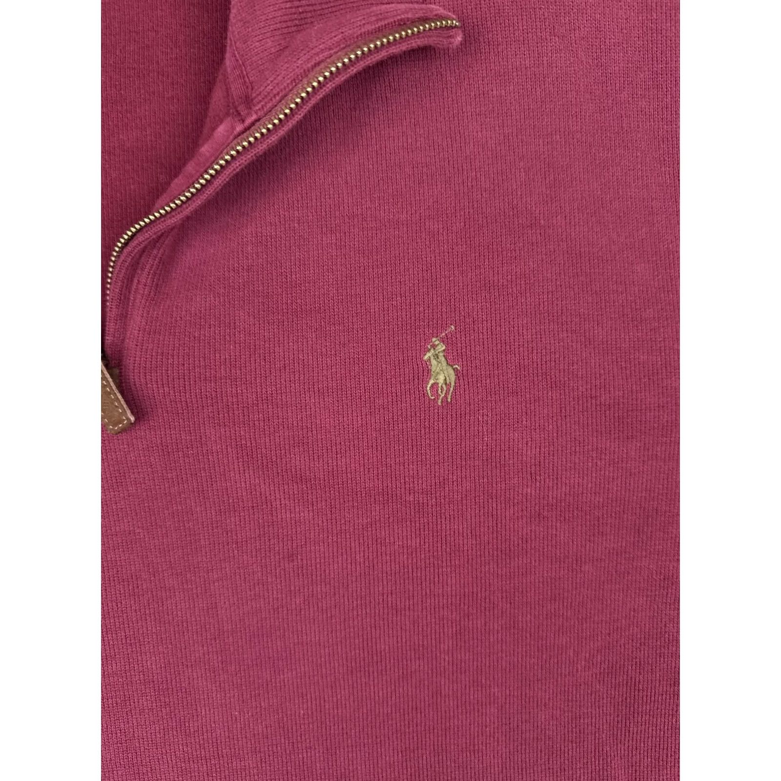 Polo Ralph Lauren Polo Ralph Lauren Polo Shirt Mens 2XL Red Cotton 1/4 Zip Mock Neck Logo Casual Size US XXL / EU 58 / 5 - 6 Thumbnail