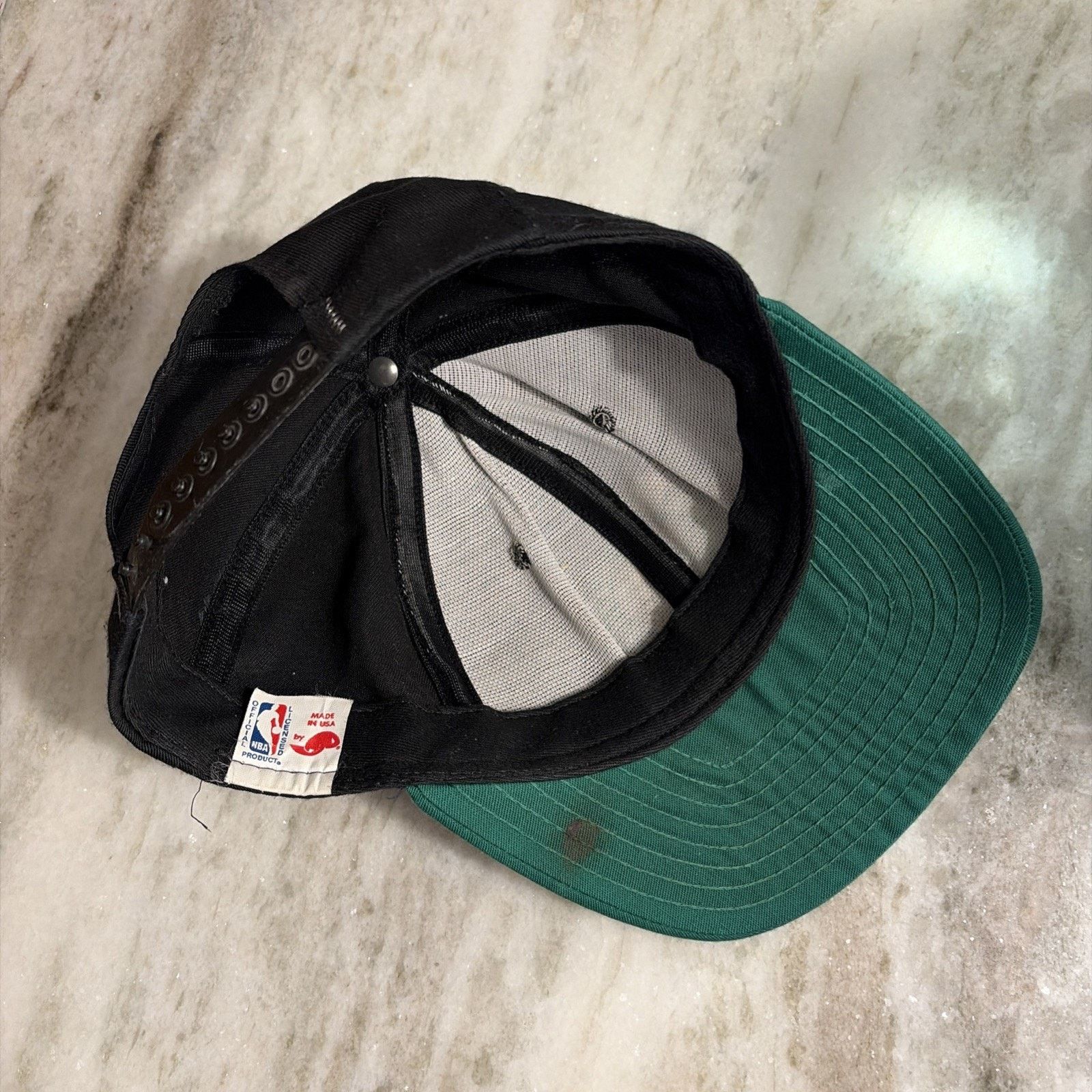 Vintage Vtg 90s AJD Boston Celtics Black Green Retro Snapback Hat Size ONE SIZE - 9 Thumbnail