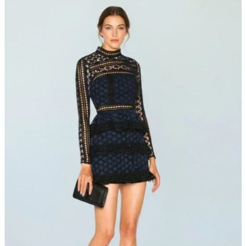 off the shoulder lace dress long OFF-SHOULDER FLORAL LACE COLUMN DRESS IN BLACK | CULT MIA main image 0