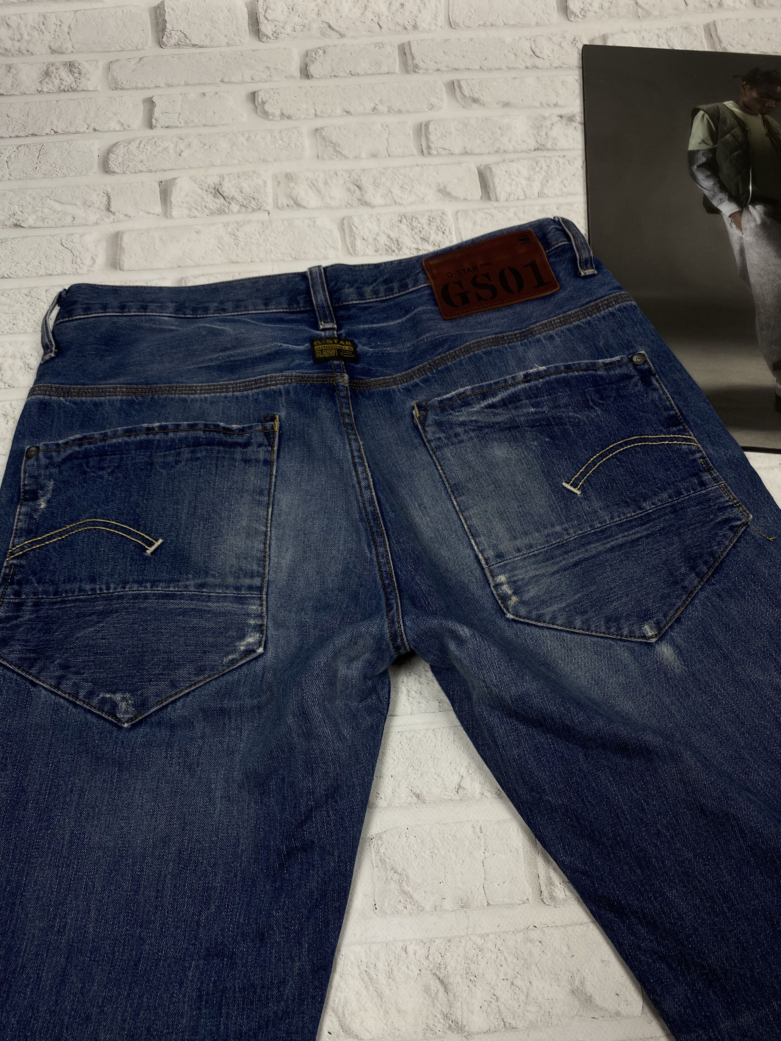G-Star Men's G-Star RAW 96 Y2K Tapered Jeans Blue Size 34x34 Size US 34 / EU 50 - 8 Thumbnail