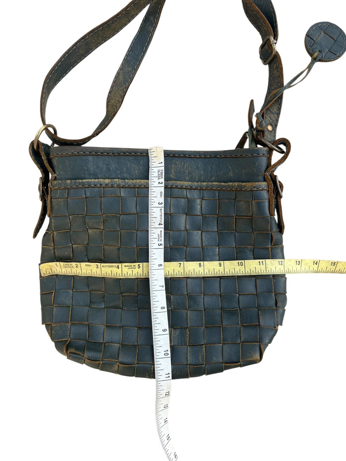 Leather Distressed Patina Intrecciato Leather Bag Zucchero Filato Size ONE SIZE - 9 Thumbnail