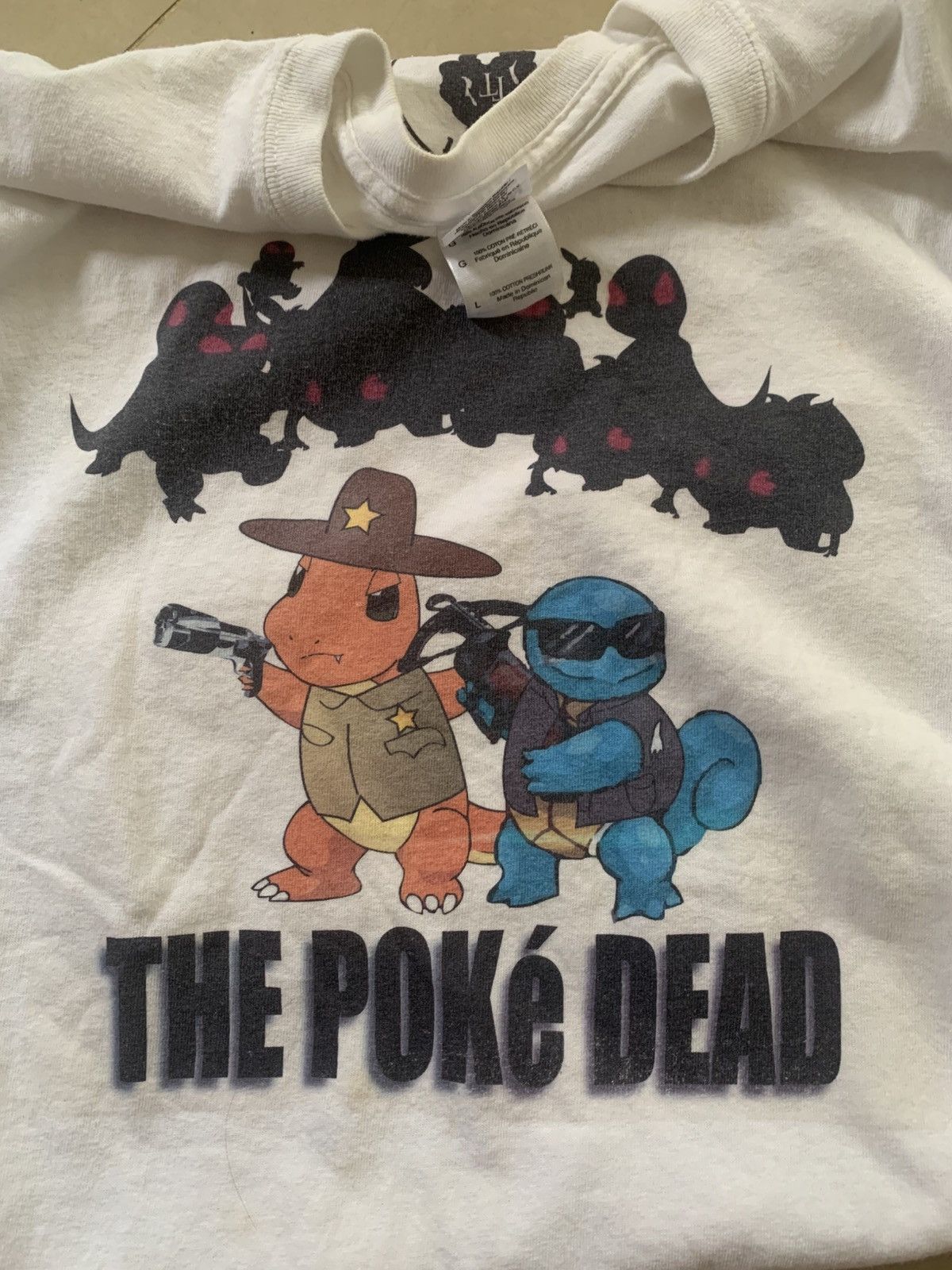 Pokemon Vintage Y2K Anime Pokemon Parody The Walking Dead Promo Size US L / EU 52-54 / 3 - 3 Thumbnail